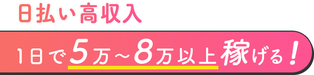 1日で５万～８万以上稼げる